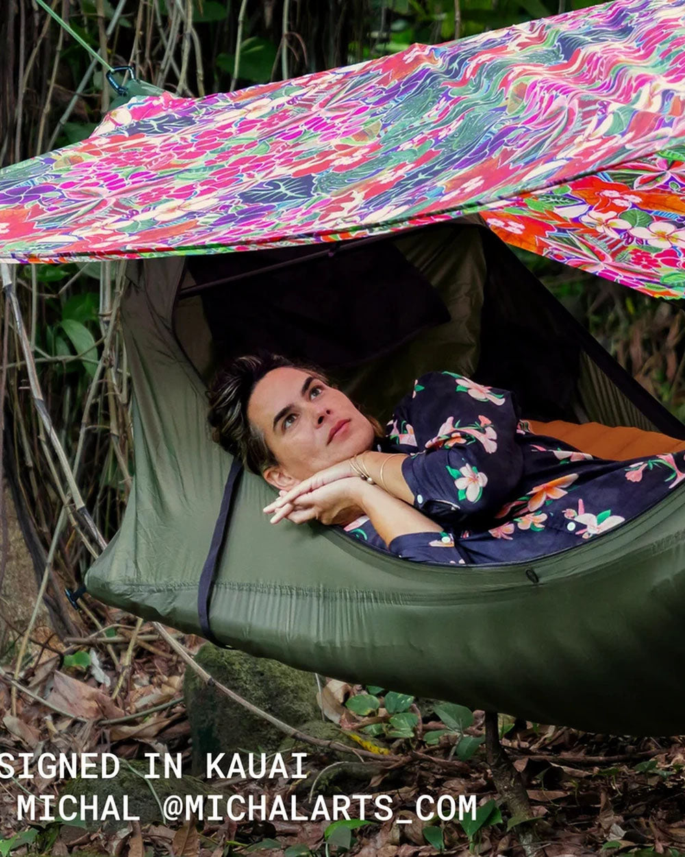 variant--Hammok Color:Forest Green+Rainfly:Kauai