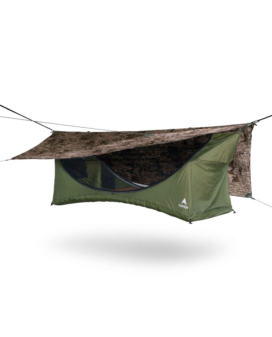variant--Hammok Color:Forest Green+Rainfly:Realtree Timber Camo