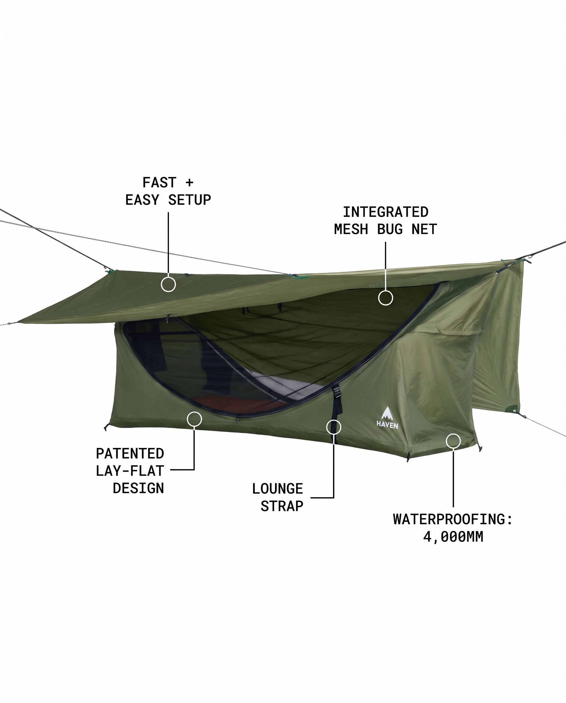 variant--Hammok Color:Forest Green+Rainfly:Realtree Timber Camo