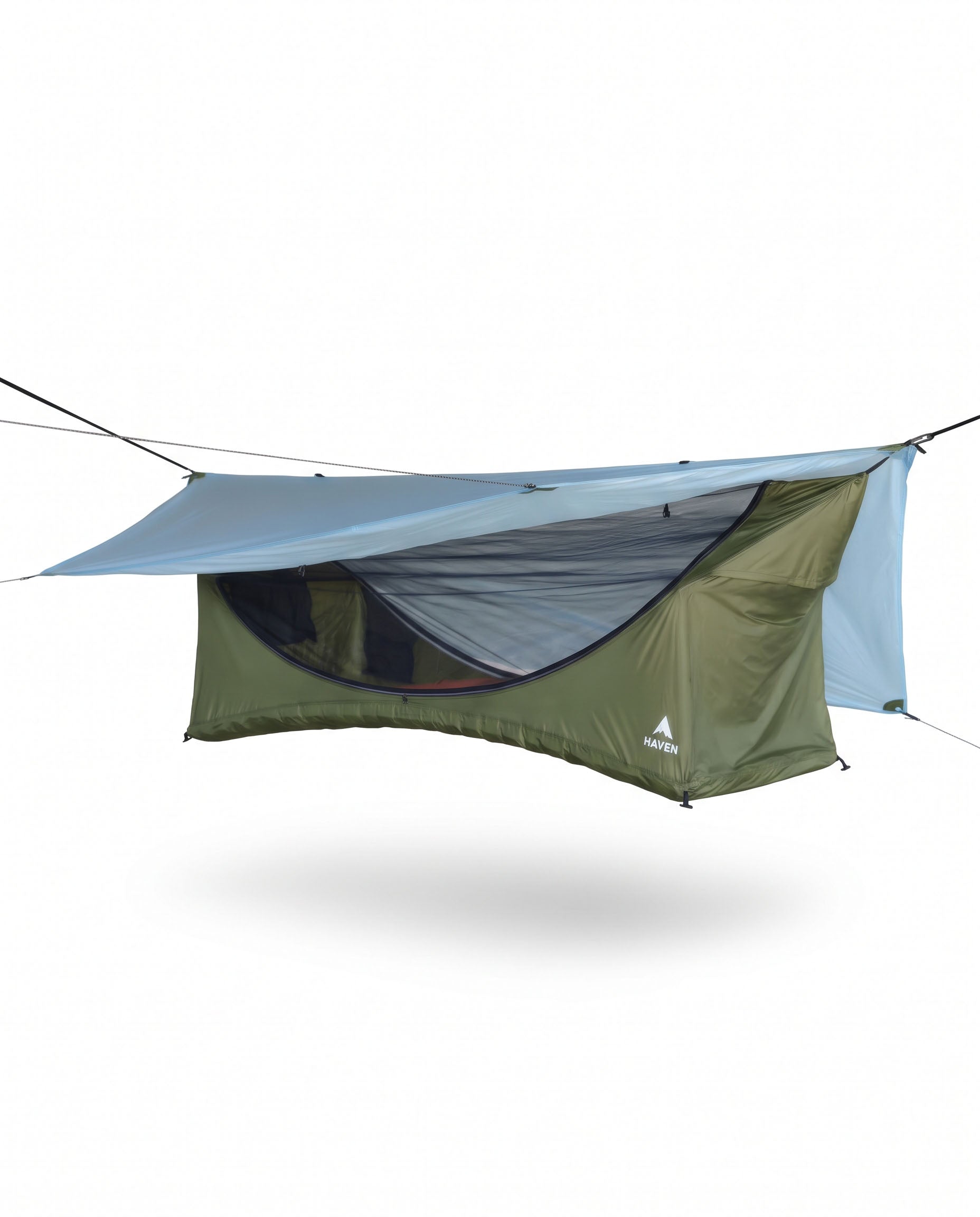 variant--Hammok Color:Forest Green+Rainfly:Sky Blue