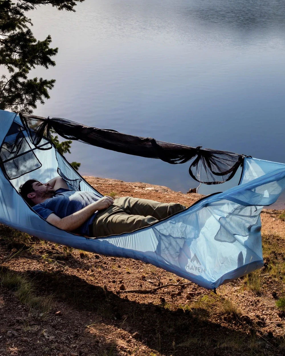 variant--Hammok Color:Sky Blue+Rainfly:Realtree Timber Camo